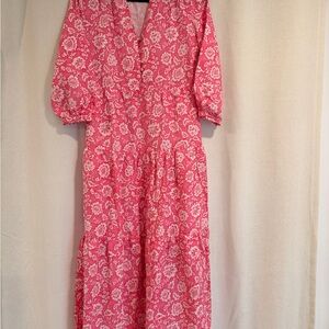 J McLaughlin Cunningham Size XS Pink Floral Maxi Dress